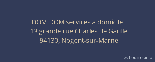 DOMIDOM services &agrave; domicile