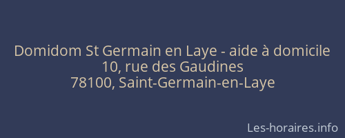 Domidom St Germain en Laye - aide à domicile