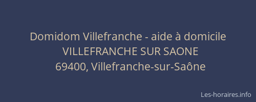 Domidom Villefranche - aide à domicile