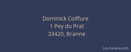 Dominick Coiffure