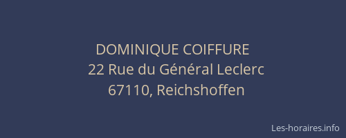 DOMINIQUE COIFFURE