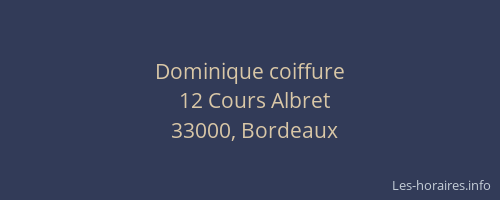 Dominique coiffure
