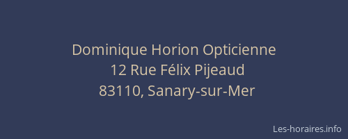 Dominique Horion Opticienne