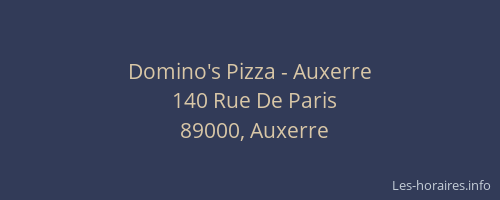 Domino's Pizza - Auxerre