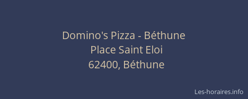 Domino's Pizza - Béthune