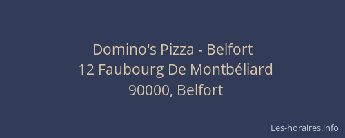 Domino's Pizza - Belfort