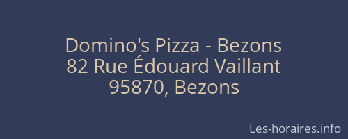 Domino's Pizza - Bezons