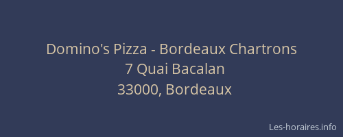Domino's Pizza - Bordeaux Chartrons