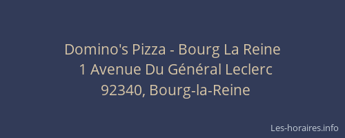 Domino's Pizza - Bourg La Reine