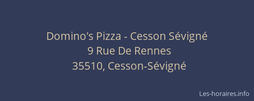 Domino's Pizza - Cesson Sévigné
