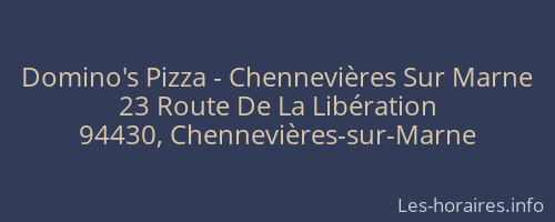 Domino's Pizza - Chennevières Sur Marne