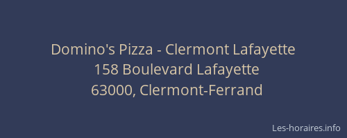 Domino's Pizza - Clermont Lafayette