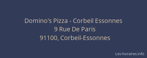 Domino's Pizza - Corbeil Essonnes