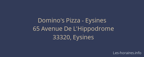 Domino's Pizza - Eysines