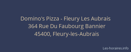 Domino's Pizza - Fleury Les Aubrais