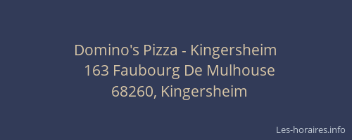 Domino's Pizza - Kingersheim