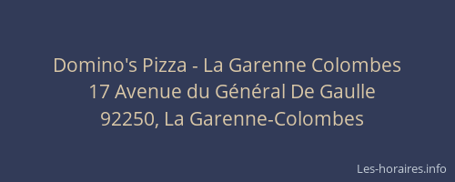 Domino's Pizza - La Garenne Colombes