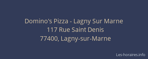 Domino's Pizza - Lagny Sur Marne