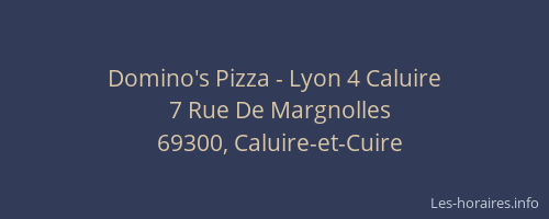 Domino's Pizza - Lyon 4 Caluire