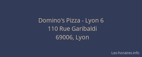 Domino's Pizza - Lyon 6