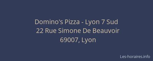 Domino's Pizza - Lyon 7 Sud