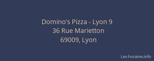 Domino's Pizza - Lyon 9