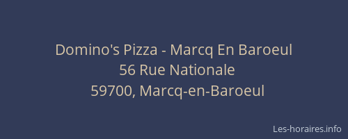 Domino's Pizza - Marcq En Baroeul