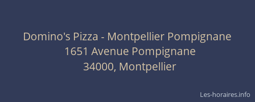 Domino's Pizza - Montpellier Pompignane