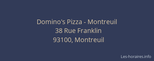 Domino's Pizza - Montreuil