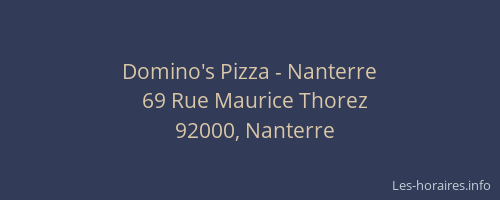 Domino's Pizza - Nanterre