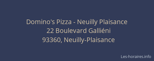 Domino's Pizza - Neuilly Plaisance