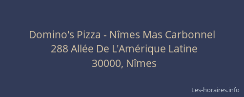 Domino's Pizza - Nîmes Mas Carbonnel
