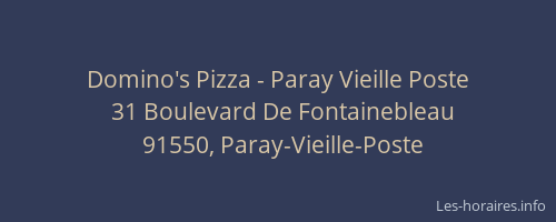 Domino's Pizza - Paray Vieille Poste
