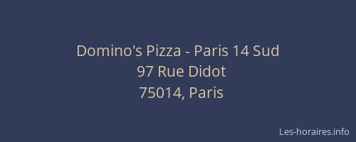 Domino's Pizza - Paris 14 Sud