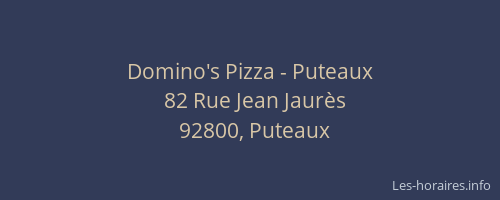 Domino's Pizza - Puteaux