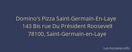 Domino's Pizza Saint-Germain-En-Laye