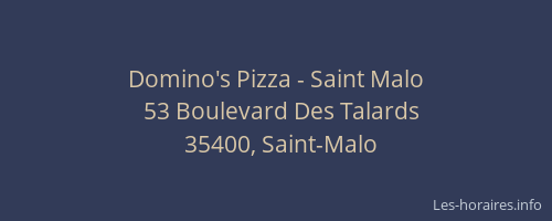 Domino's Pizza - Saint Malo