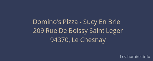 Domino's Pizza - Sucy En Brie
