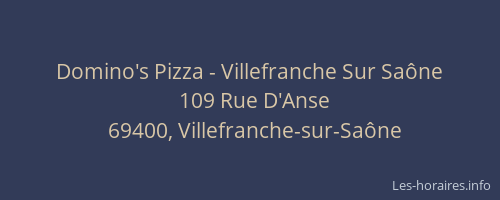 Domino's Pizza - Villefranche Sur Saône