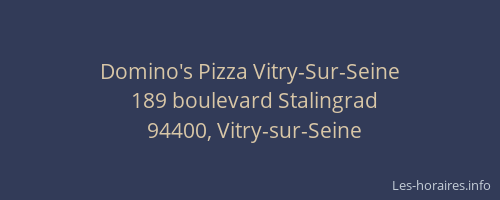 Domino's Pizza Vitry-Sur-Seine