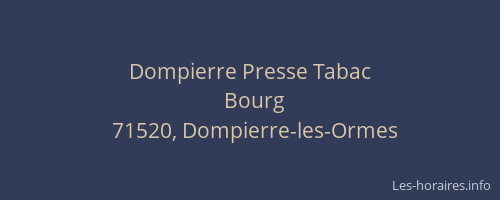 Dompierre Presse Tabac