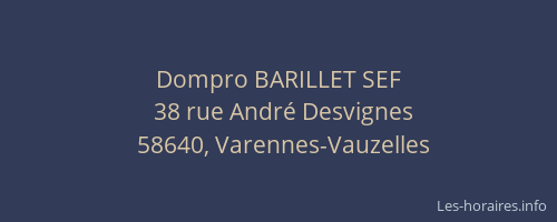 Dompro BARILLET SEF