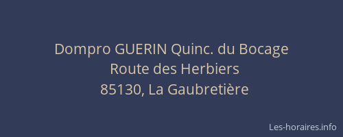 Dompro GUERIN Quinc. du Bocage
