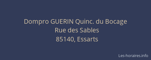 Dompro GUERIN Quinc. du Bocage
