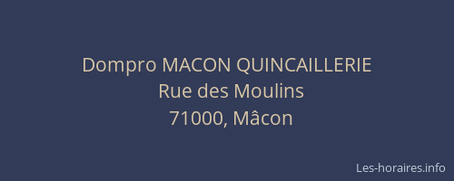 Dompro MACON QUINCAILLERIE