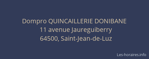 Dompro QUINCAILLERIE DONIBANE