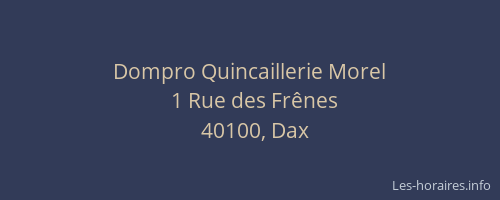 Dompro Quincaillerie Morel