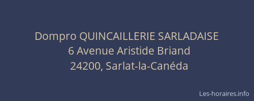 Dompro QUINCAILLERIE SARLADAISE