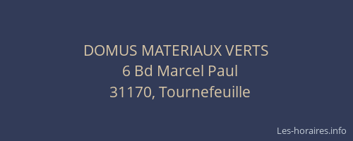 DOMUS MATERIAUX VERTS