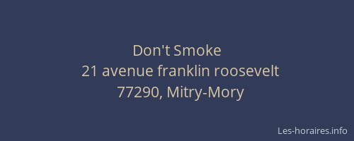 Don't Smoke